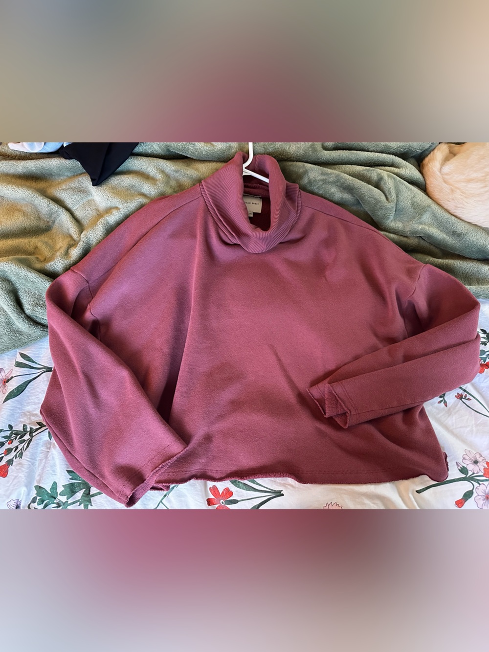 American Eagle Outfitters Mauve Pink Turtleneck Sweater